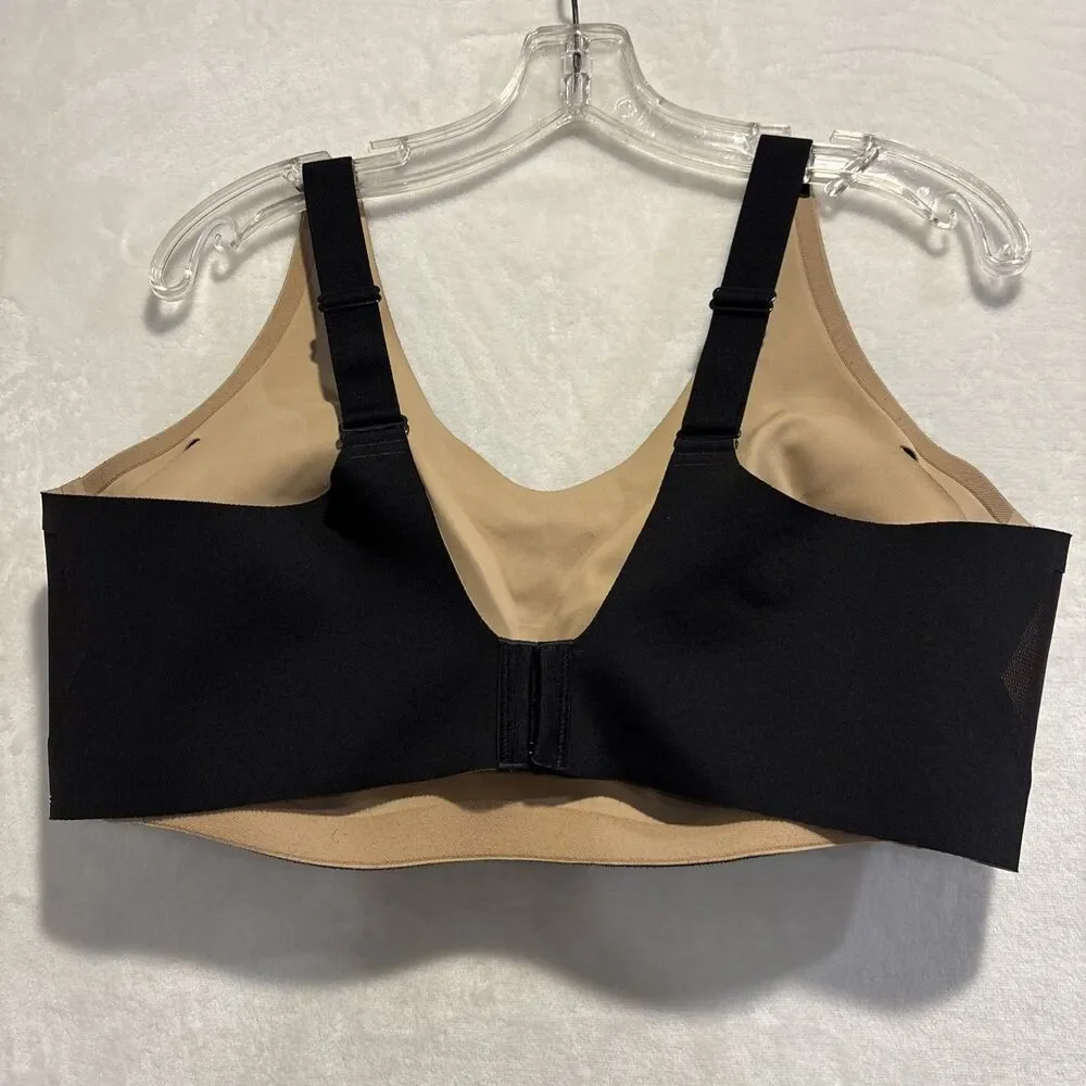 Honeylove Bra 2X Black Crossflex Activity Cloudfuse Wireless Comfort Support